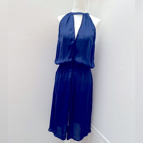 ALC Navy, 100% Washed Silk, Halter Dress - Picture 10 of 10